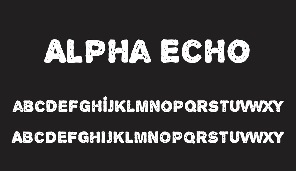 Alpha Echo font