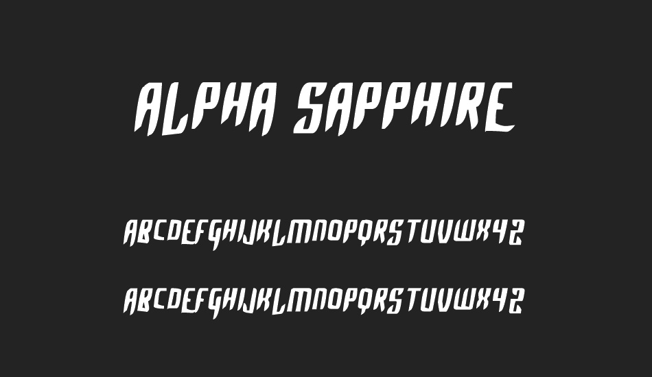 Alpha Sapphire font