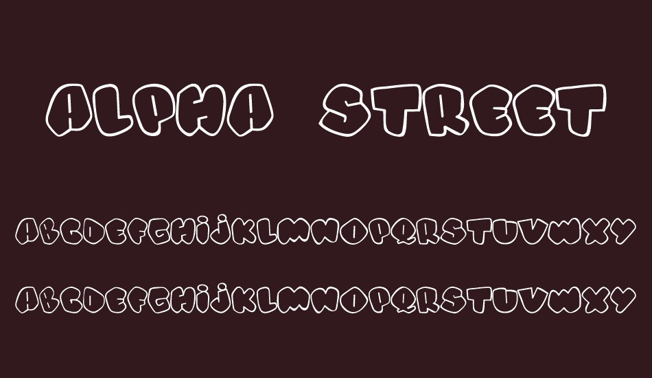 Alpha street font