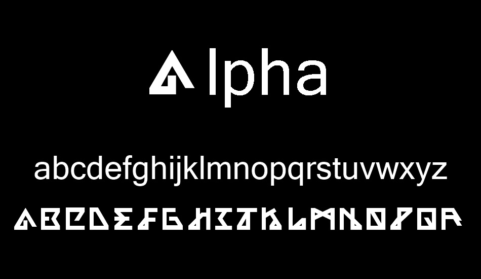Alpha font