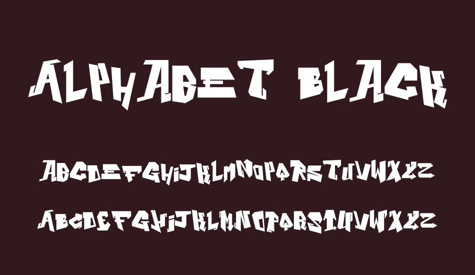 Alphabet Black font