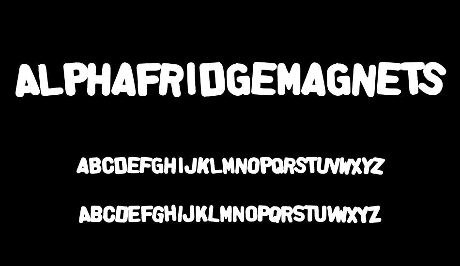 AlphaFridgeMagnetsAllCap font