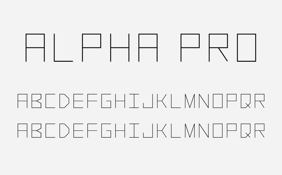 Alpha Prota font