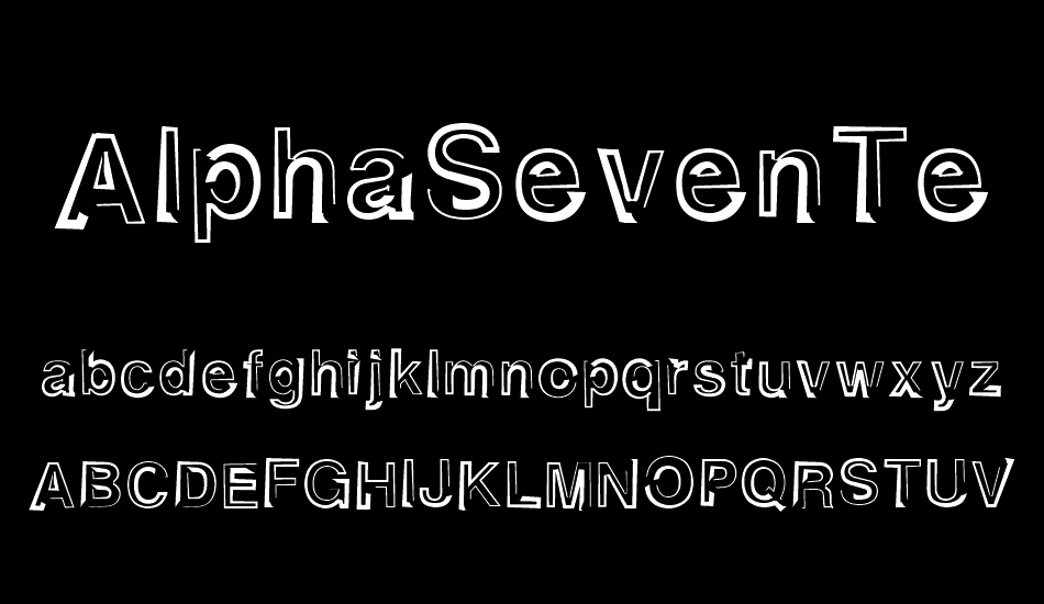 AlphaSevenTeen font