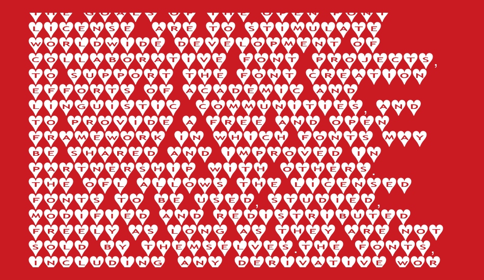 AlphaShapes hearts font 1