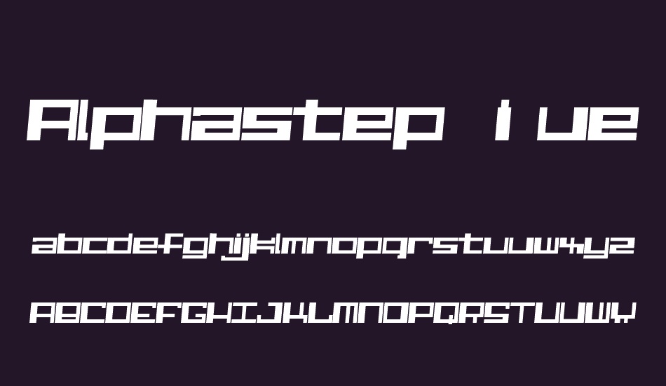 Alphastep i version font