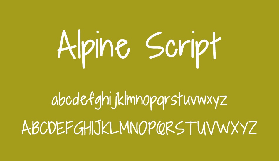Alpine Script font