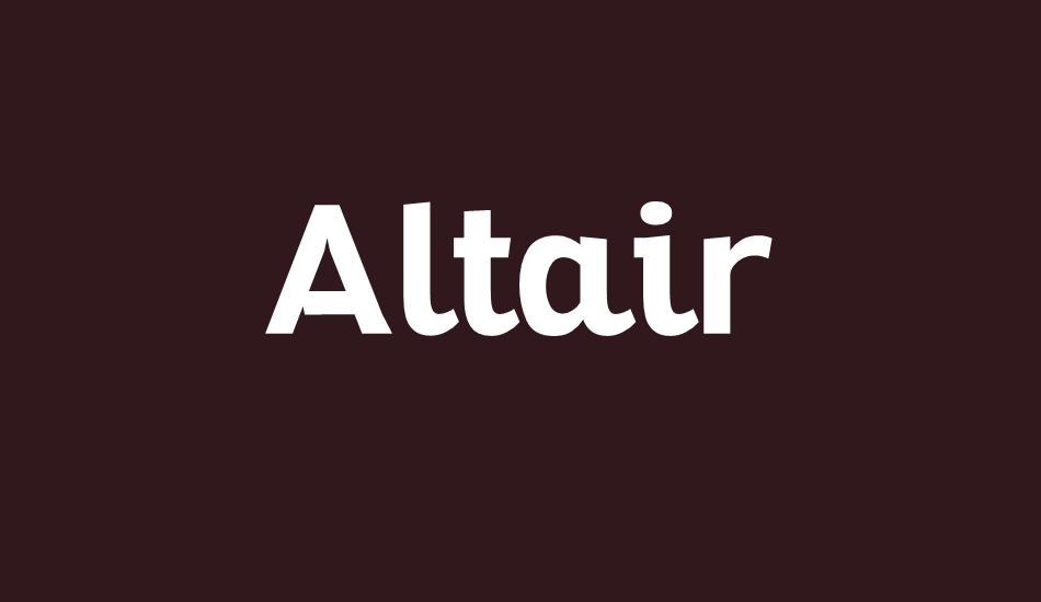 altair font big
