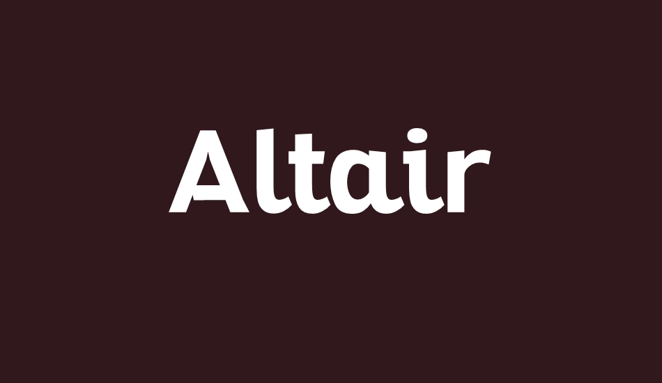 altair font big