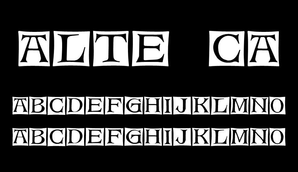 Alte Caps font