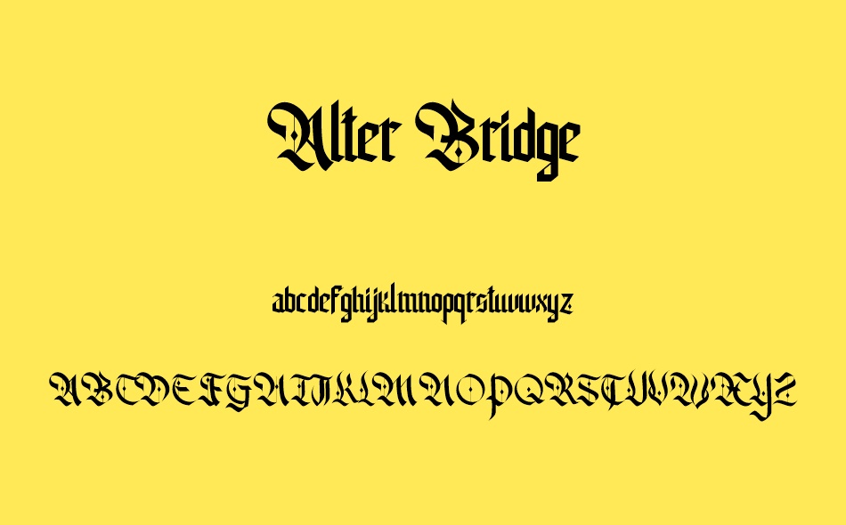 Alter Bridge font