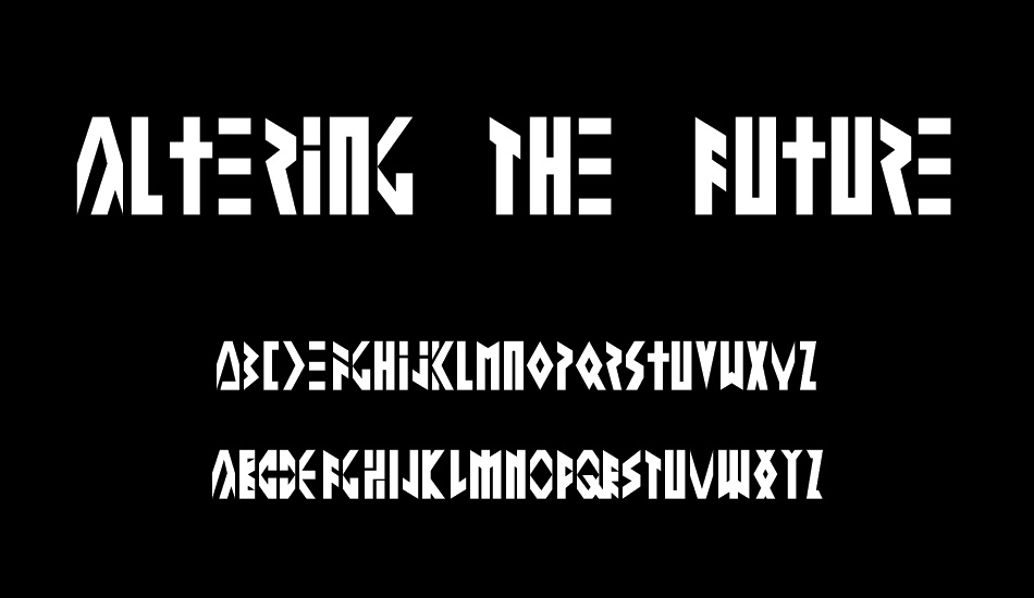 Altering The Future font