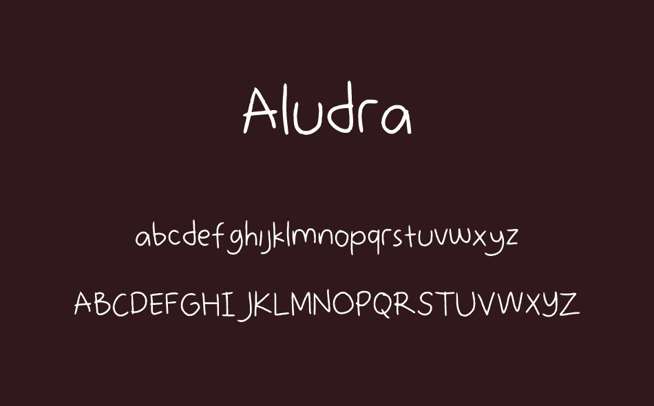 Aludra font