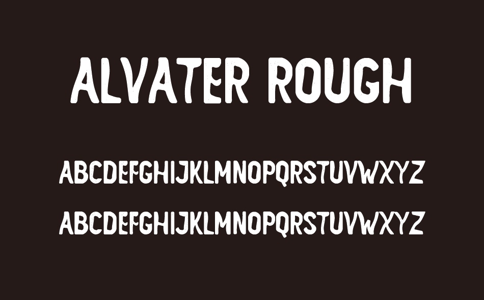 Alvater Rough font