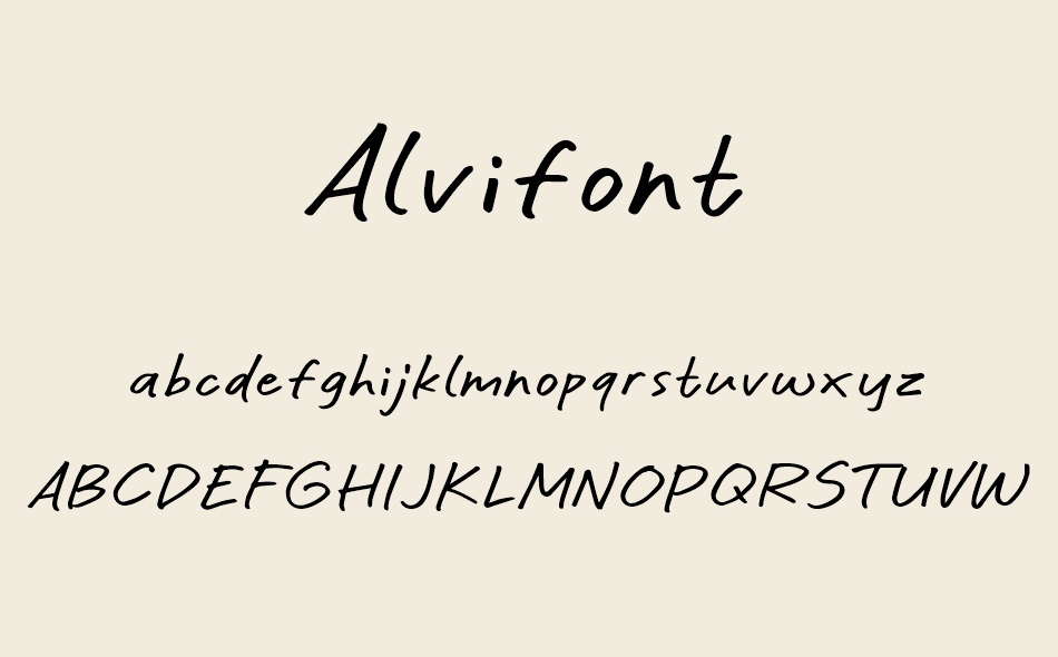 Alvifont font