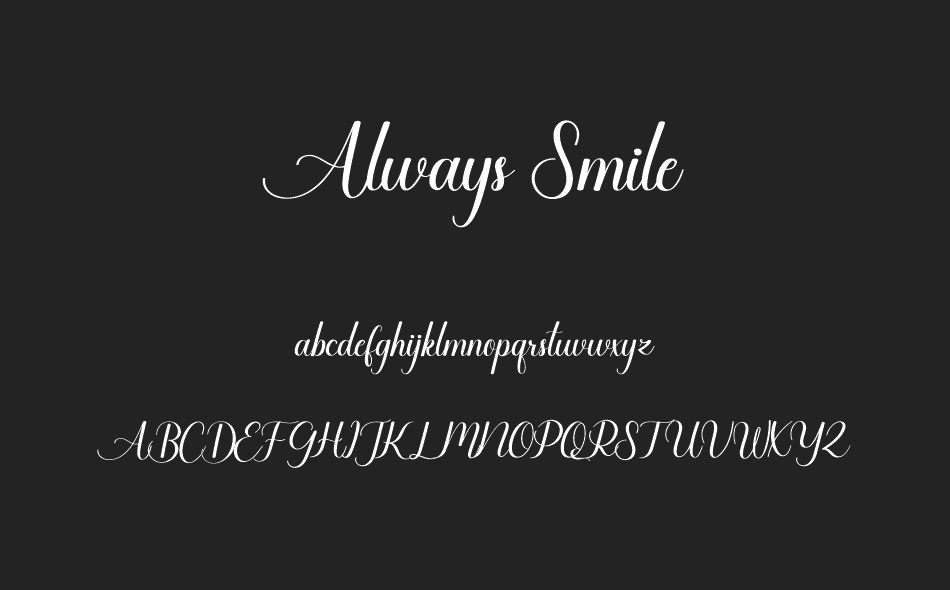 Always Smile font