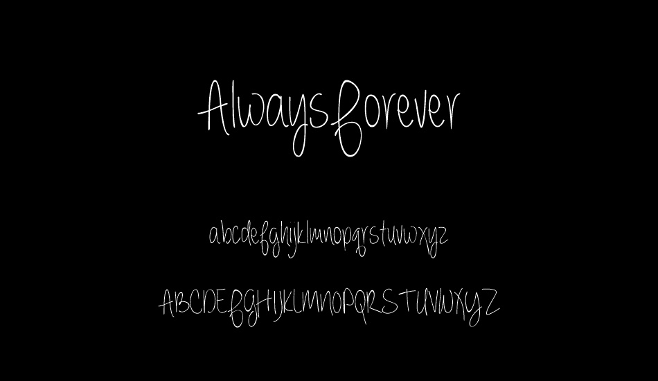 AlwaysForever font