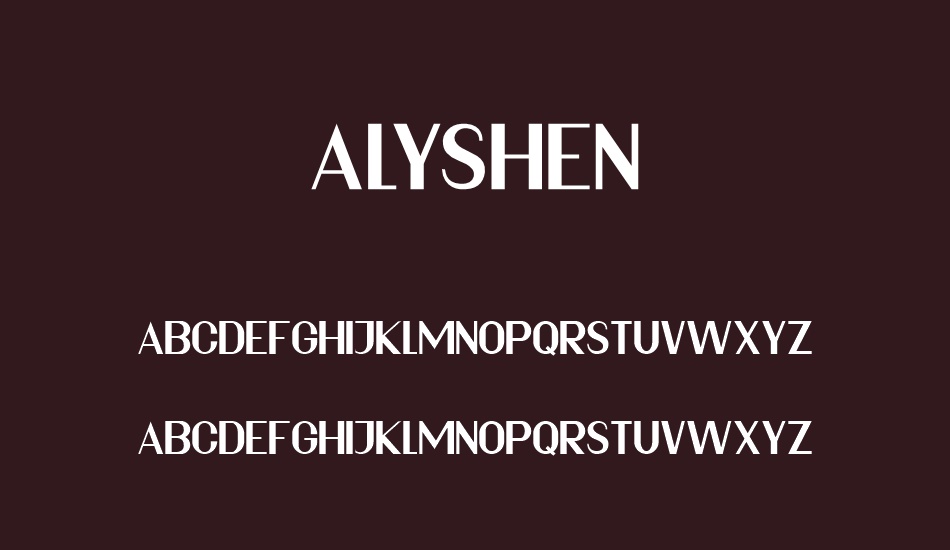 ALYSHEN font