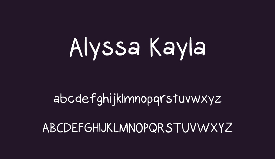 Alyssa Kayla font