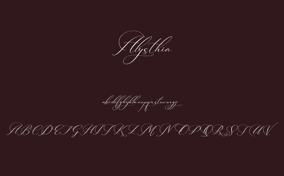 Alysthia font