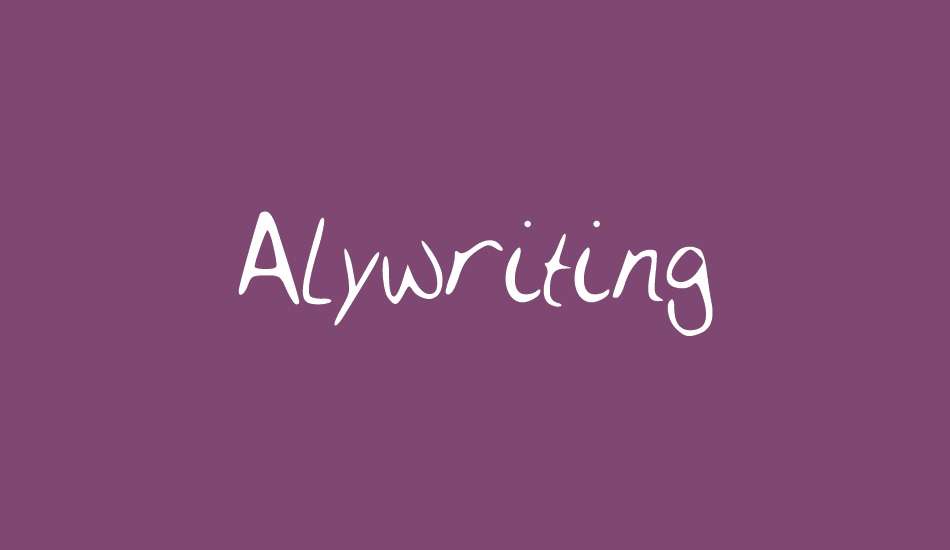 Alywriting font big