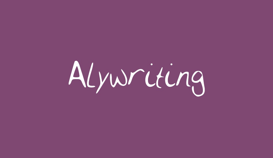 Alywriting font big