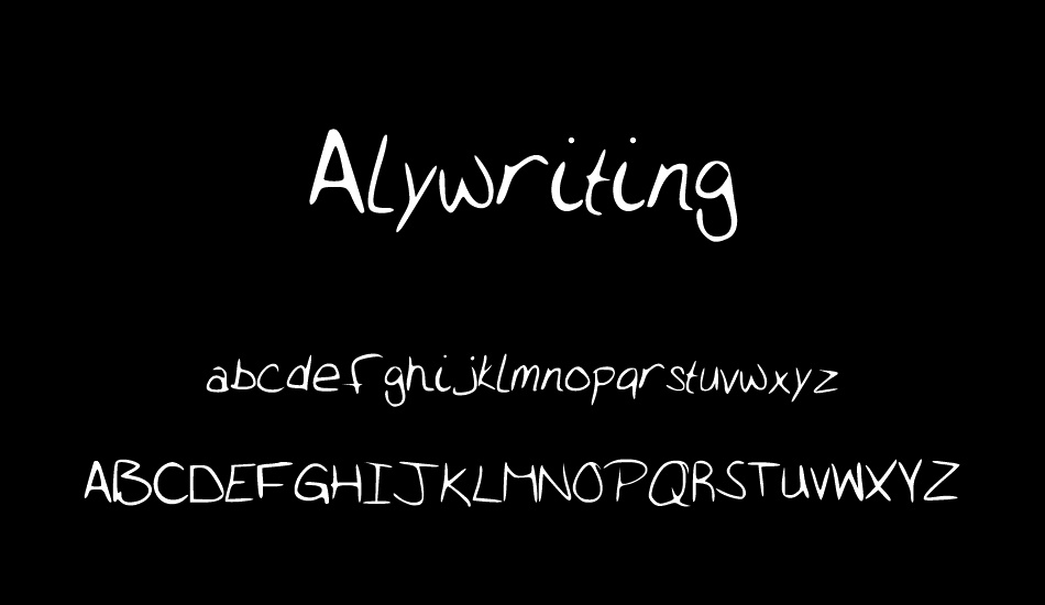 Alywriting font