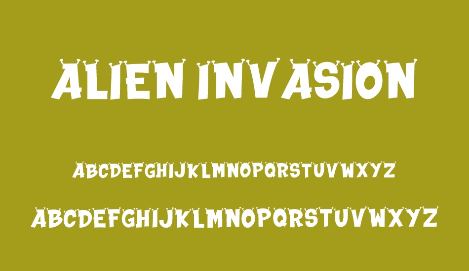 ALIEN INVASION font