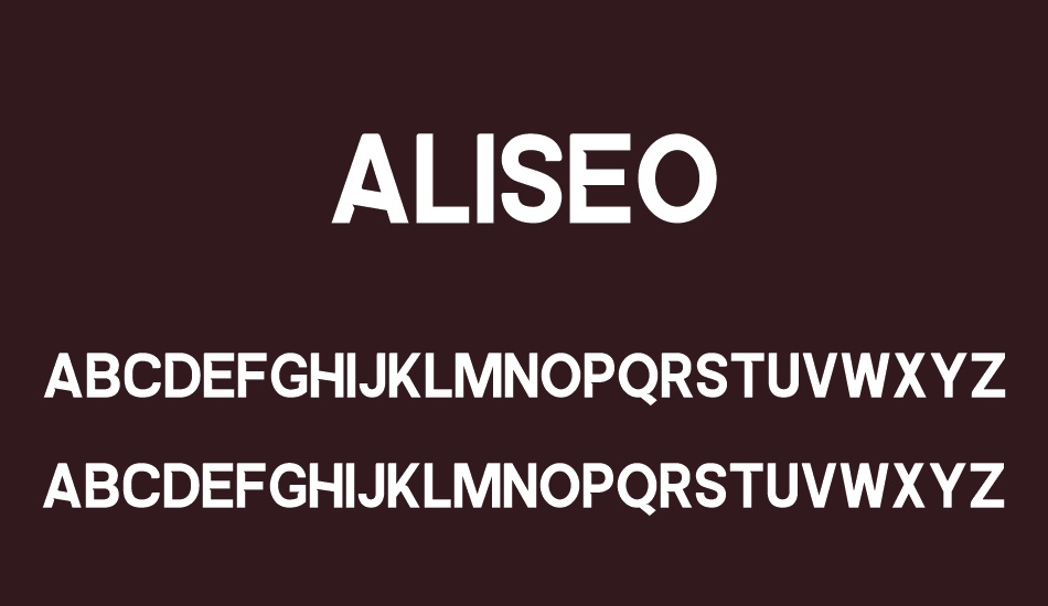 ALISEO font