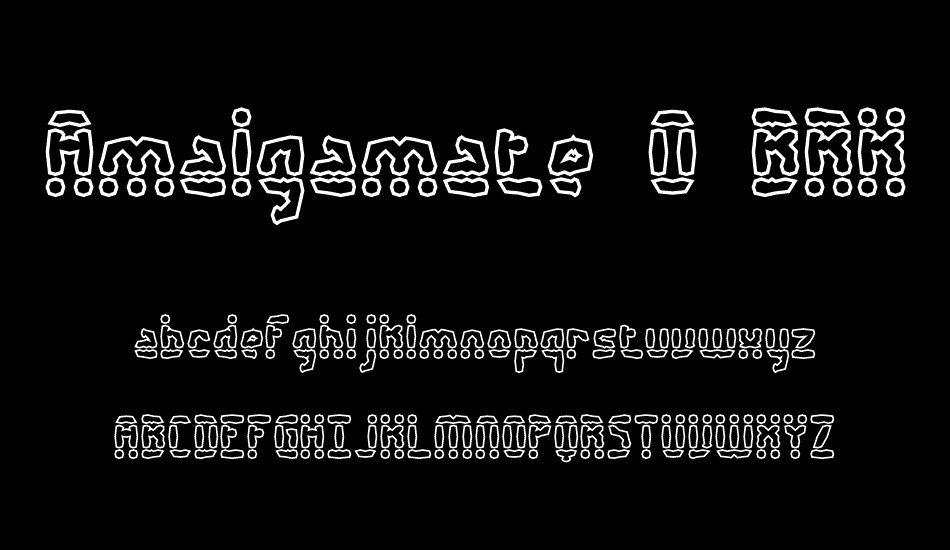 Amalgamate O BRK font