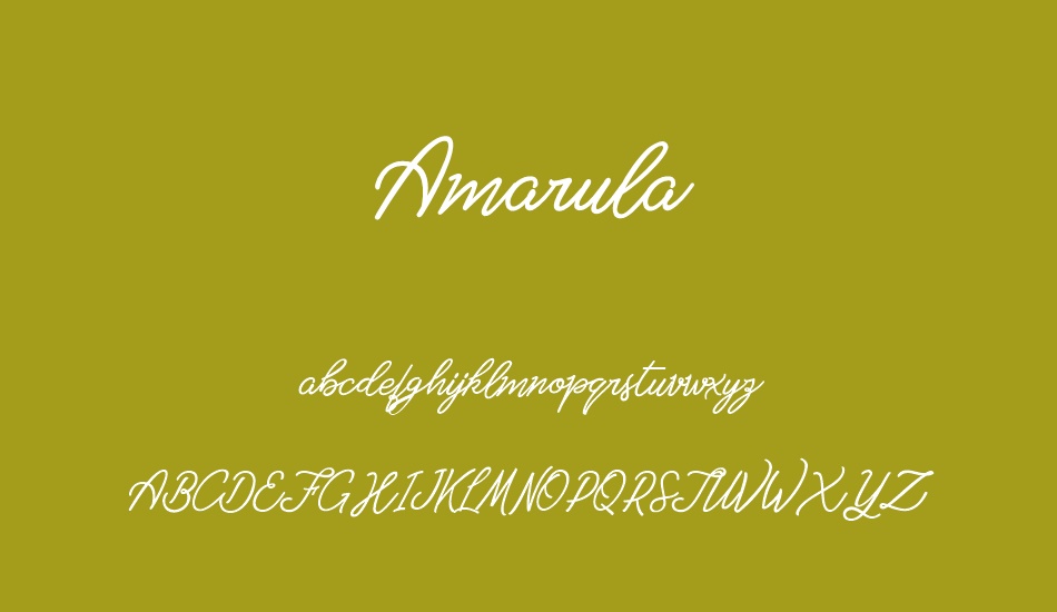 Amarula Personal Use font