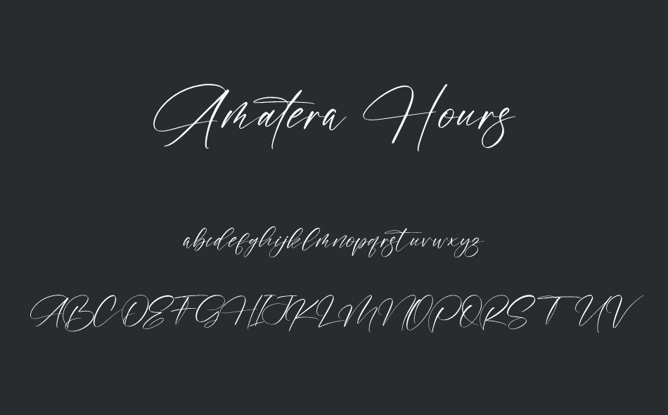 Amatera Hours font