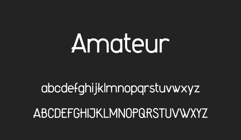 Amateur font
