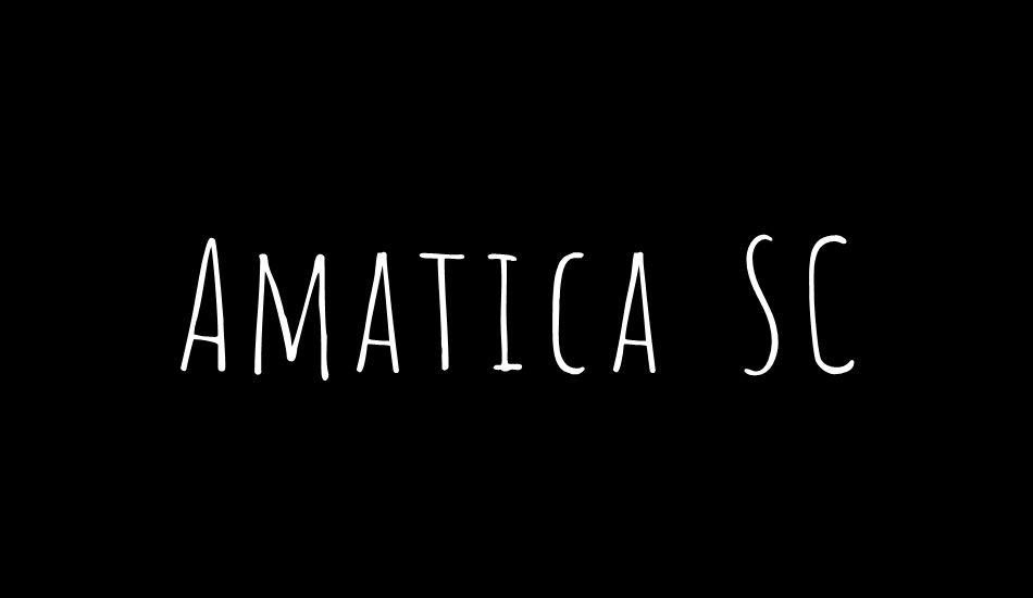 Amatica SC font big