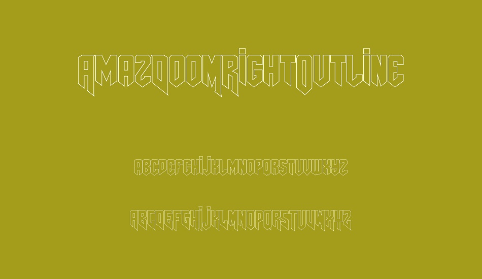 AmazDooMRightOutline font