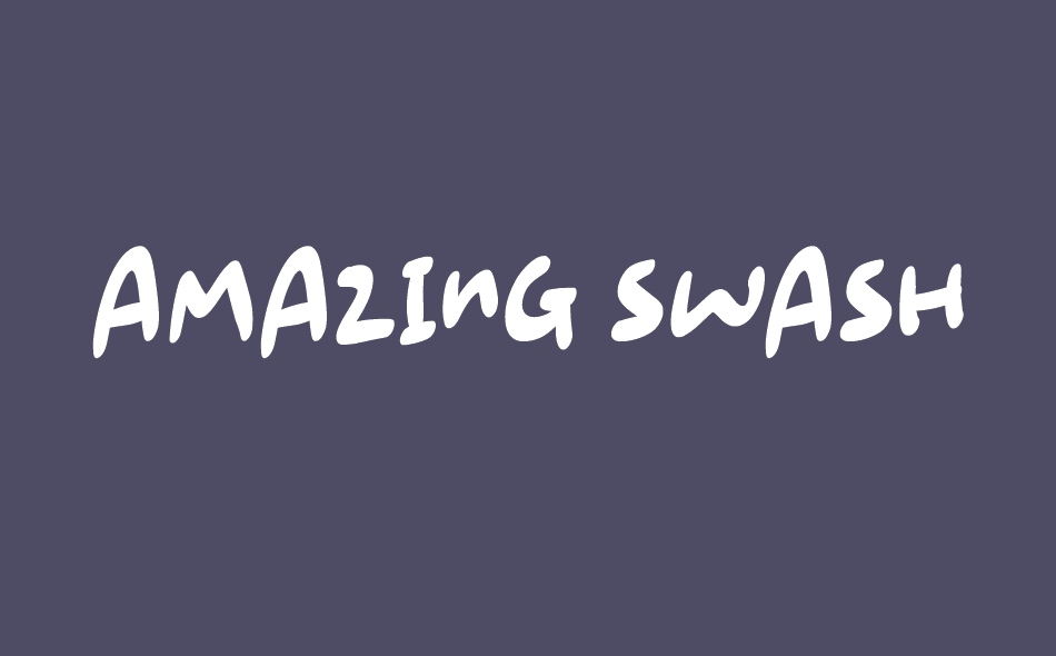 Amazing Swash font big