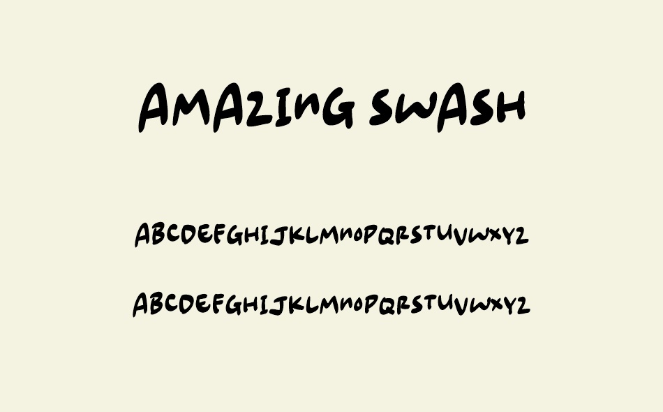 Amazing Swash font