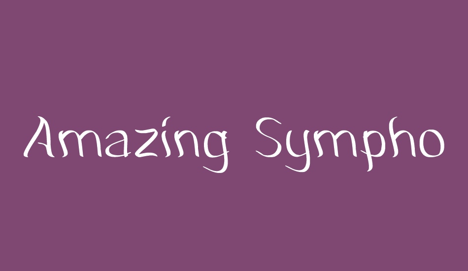 Amazing Symphony font big