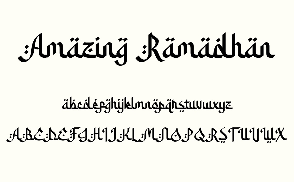 Amazing Ramadhan font
