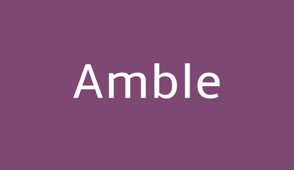 Amble font big