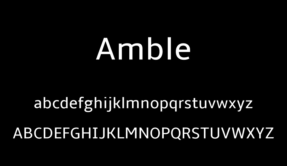 Amble font