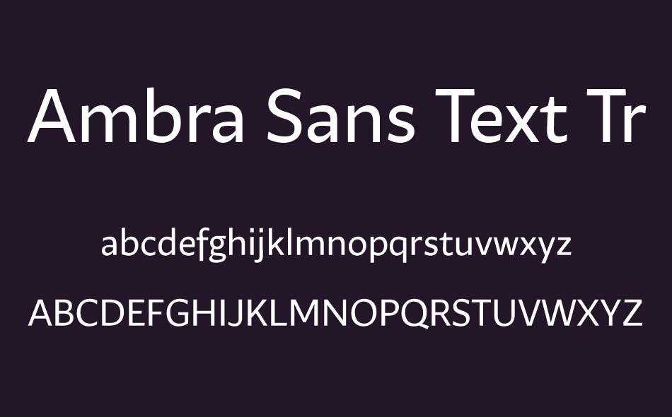 Ambra Sans font