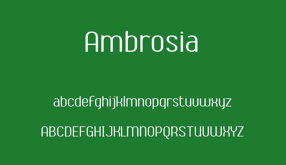 Ambrosia Demo font