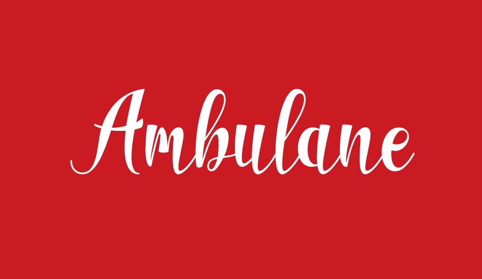 Ambulane font big