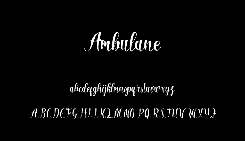 Ambulane font