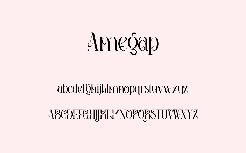 Amegap font