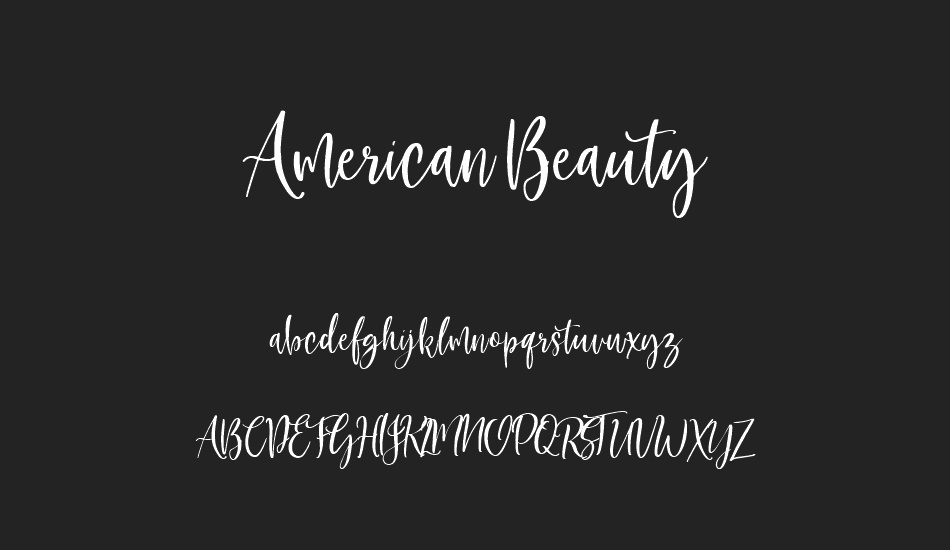 American Beauty Demo font
