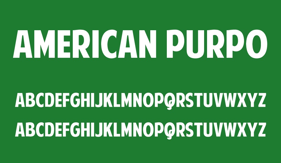 American Purpose font