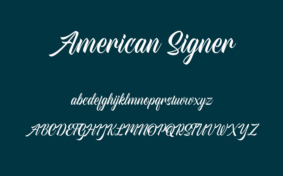 American Signer font