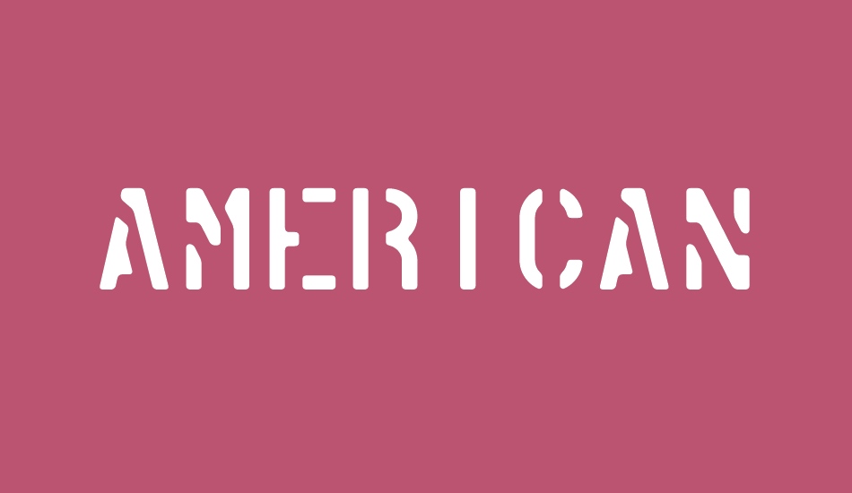 American Stencil font big